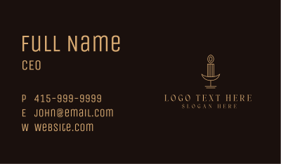 Candle Decor Candlestick Business Card Image Preview