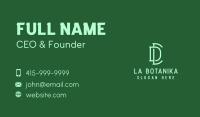Green Tech Letter D  Business Card Image Preview