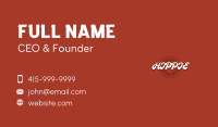 Retro White Wordmark Business Card Image Preview