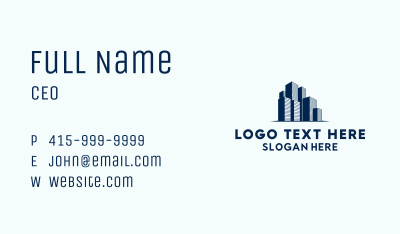 Blue City Building Business Card Image Preview