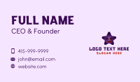 Angry Purple Star Business Card Image Preview