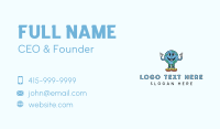 Cartoon Earth Globe Business Card Design