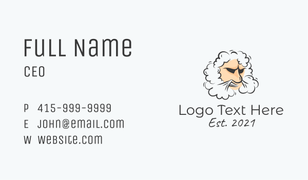 Angry Smoker  Business Card Design Image Preview