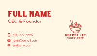 Vegan Ramen Bowl Business Card Image Preview