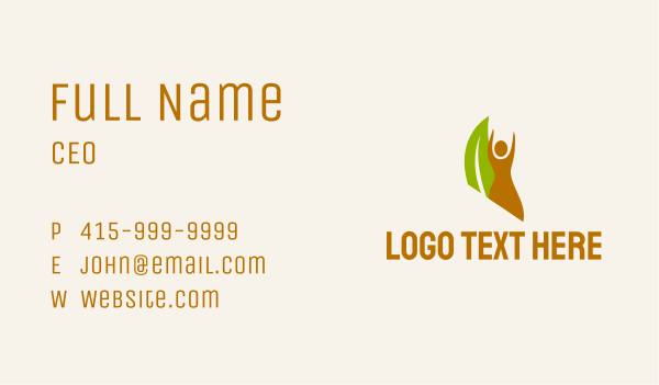 Herbal Nutrition Leaves  Business Card Design Image Preview