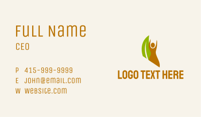 Herbal Nutrition Leaves  Business Card