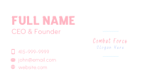 Playful Handwritten Wordmark Business Card Design