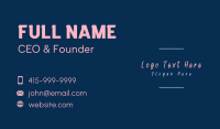 Playful Handwritten Wordmark Business Card Image Preview