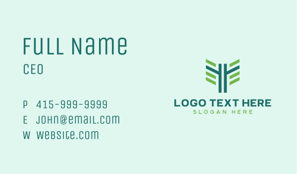 Modern Abstract Tree Business Card Design Image Preview