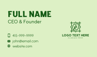 Green Leaf Square  Business Card Preview