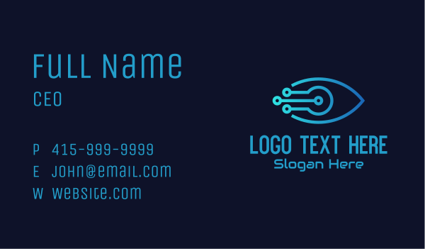 Gradient Tech Eye Business Card Design Image Preview