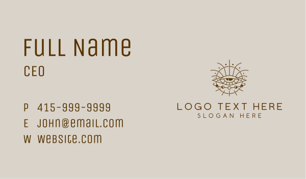 Eye Boho Cosmos Business Card Design Image Preview