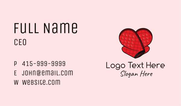 Oven Glove Heart Business Card Design Image Preview