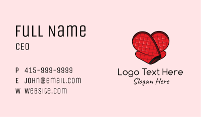 Oven Glove Heart Business Card Image Preview