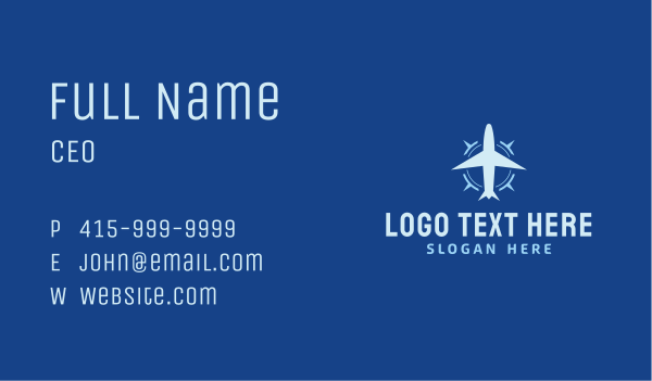 Airplane Compass Airline Travel Business Card Design Image Preview
