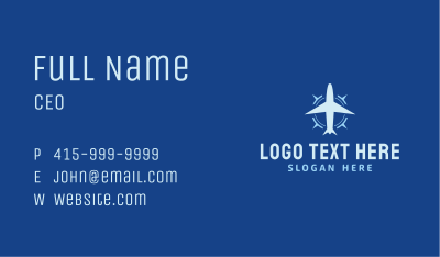Airplane Compass Airline Travel Business Card Image Preview
