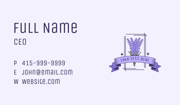 Aromatherapy Lavender Flower Business Card Design Image Preview