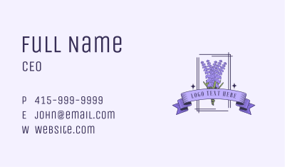 Aromatherapy Lavender Flower Business Card Image Preview