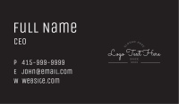 Black White Cursive Wordmark Business Card Image Preview