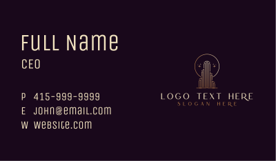 Luxury Tower Building Business Card Image Preview