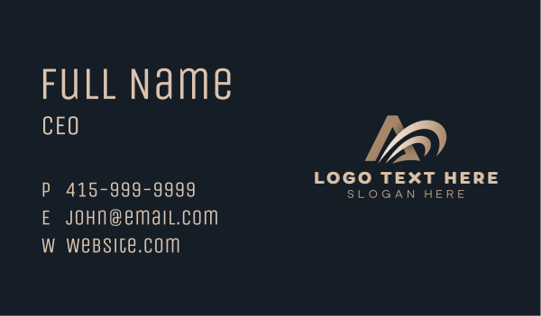 Logistics Courier Letter A Business Card Design Image Preview