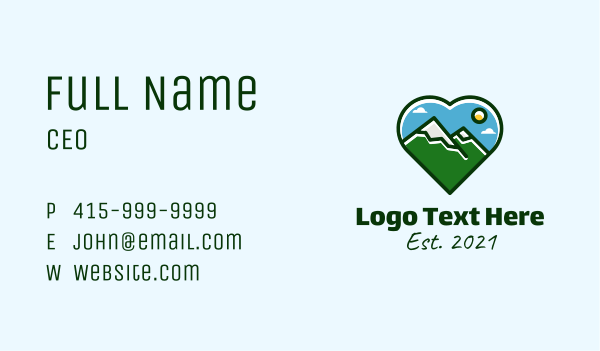 Mountain Hike Lover  Business Card Design Image Preview