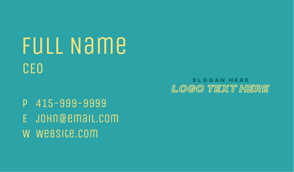 Creative Outlined Wordmark Business Card Design Image Preview