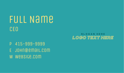 Creative Outlined Wordmark Business Card Image Preview