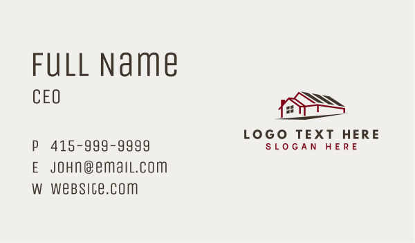 Roof Home Renovation Business Card Design Image Preview