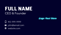 Neon Signage Company Business Card Preview