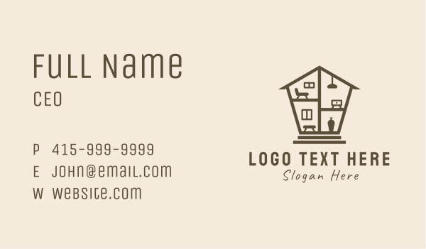 Home Furniture Store Business Card Design