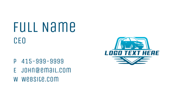 Car Vehicle Transportation Business Card Design