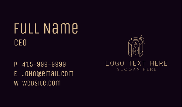 Handmade Scented Candle Business Card Design Image Preview