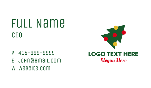 Christmas Tree Decor  Business Card Design Image Preview
