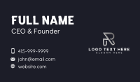 Tech Startup Letter R Business Card Image Preview