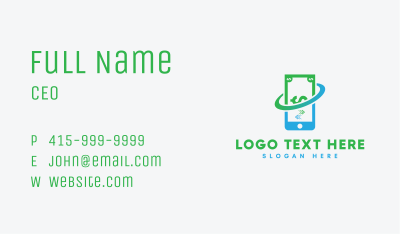 Mobile Cash Payment Business Card Image Preview