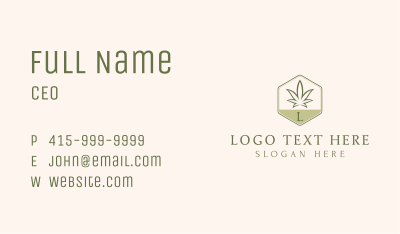 Marijuana Herbal Lettermark Business Card Image Preview