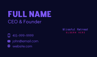 Retro Neon Wordmark Business Card Image Preview