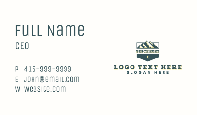 Hiking Mountain Summit Business Card Image Preview
