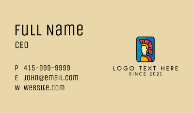 Multicolor Centurion Warrior Business Card Image Preview