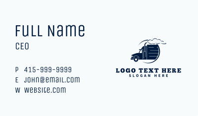 Cargo Truck Vehicle Business Card Image Preview