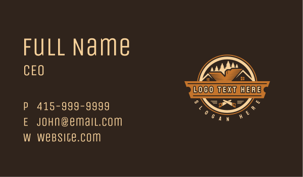 Roof Builder Carpentry Business Card Design Image Preview