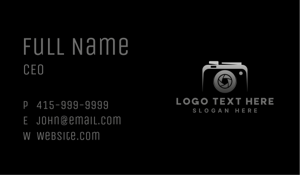 Camera Lens Shutter Business Card Design Image Preview