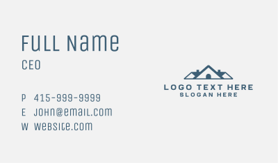 Roofing Real Estate Business Card Image Preview