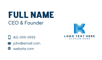 Professional Startup Letter K Business Card Design