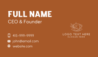 Swirly Plant Tea Cup Business Card Preview