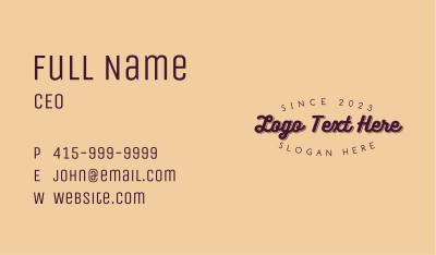 Classic Business Wordmark Business Card Image Preview