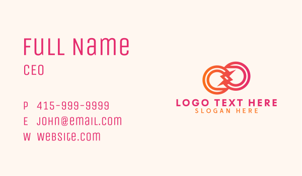 Thunder Loop Agency Business Card Design Image Preview
