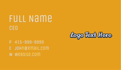 Classic Script Wordmark Business Card Image Preview