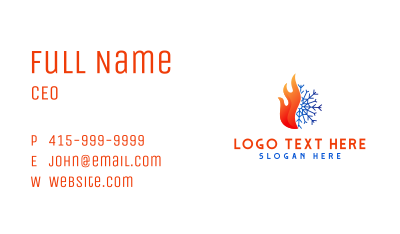 Snowflake Fire Thermal Business Card